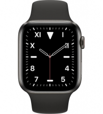 Apple Watch Series 5 40mm Cellular + GPS - Titanium Case zwarte sportband
